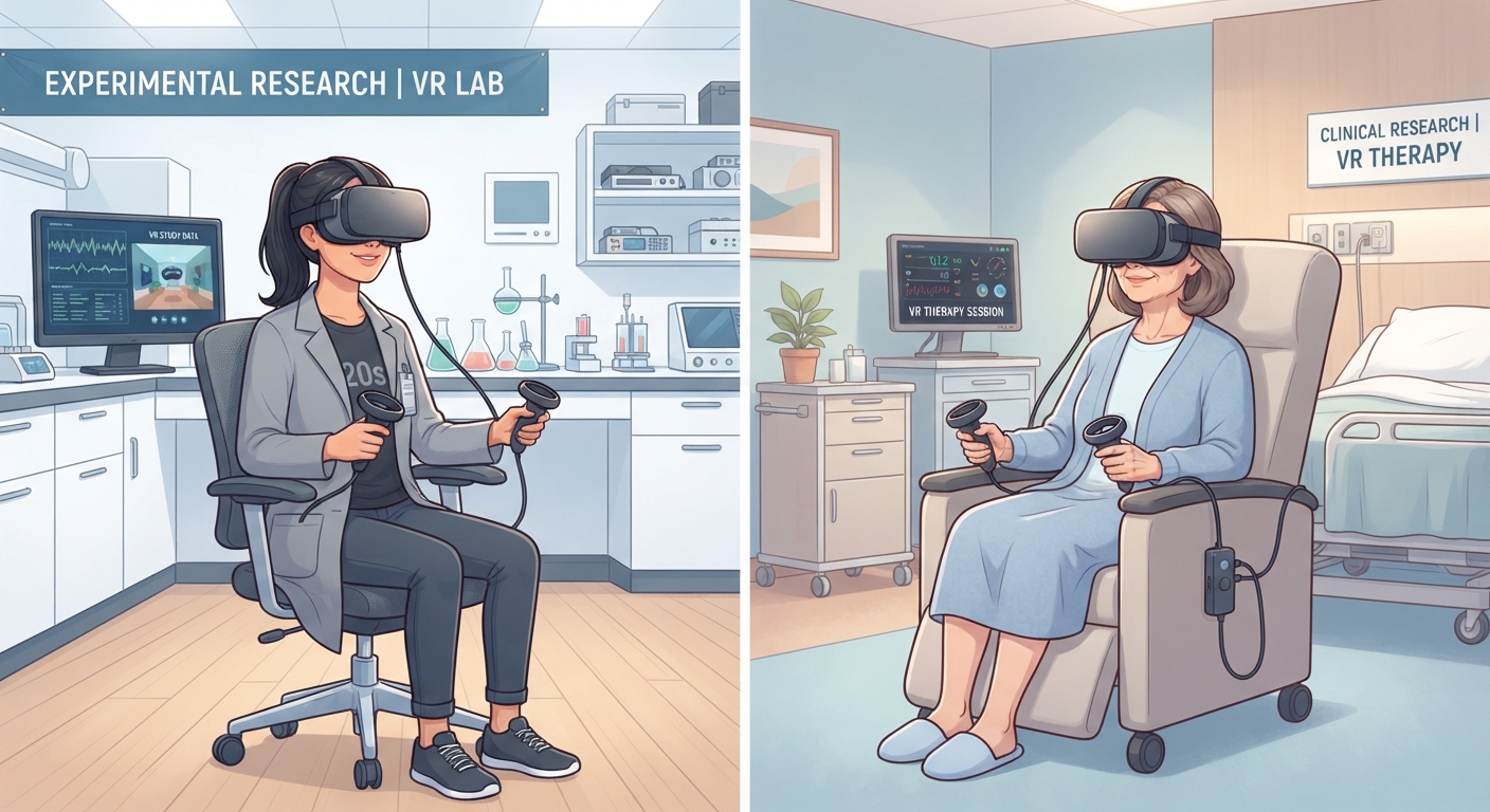 Сравнение лабораторных и клинических условий применения VR-гипноза